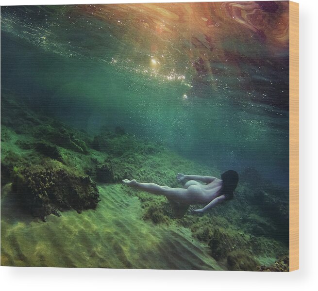 Swim Wood Print featuring the photograph Going Home II #1 by Gemma Silvestre