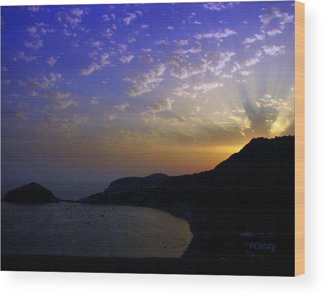 Sunset Wood Print featuring the photograph Ischia Awakens by Patrick Witz