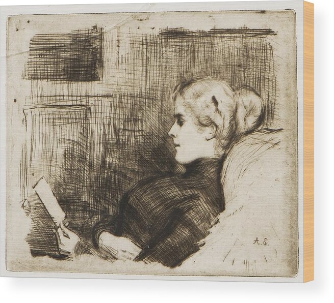 Albert Edelfelt (1854-1905) Marie Von Heiroth Wood Print featuring the painting Marie von Heiroth by MotionAge Designs