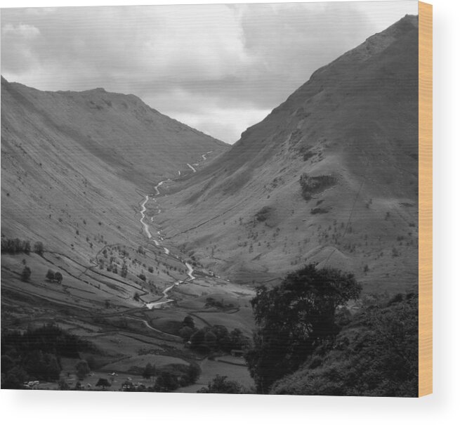 Mountain Wood Print featuring the photograph Mountain road #1 by Lukasz Ryszka
