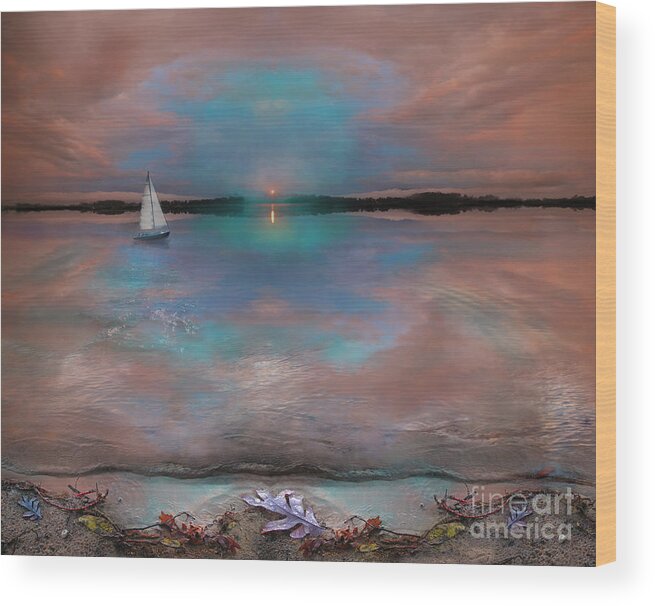 Signore Wood Print featuring the photograph Waters edge #1 by Gina Signore