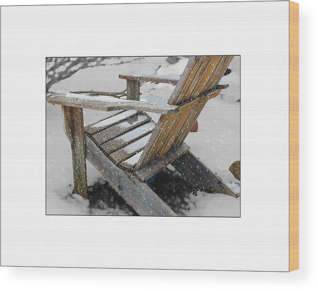 Winter Wood Print featuring the photograph Winter on the Beach #1 by Jackson Pearson