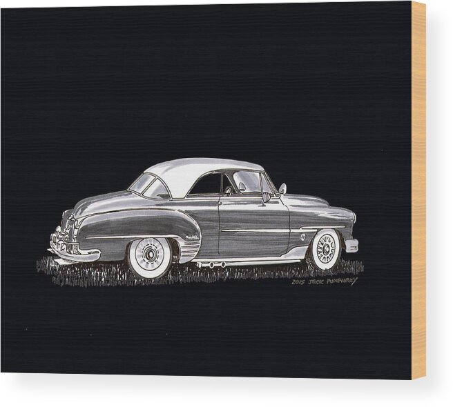 1951 Chevy Bel Air Wood Print featuring the painting 1951 Chevrolet Bel Air by Jack Pumphrey