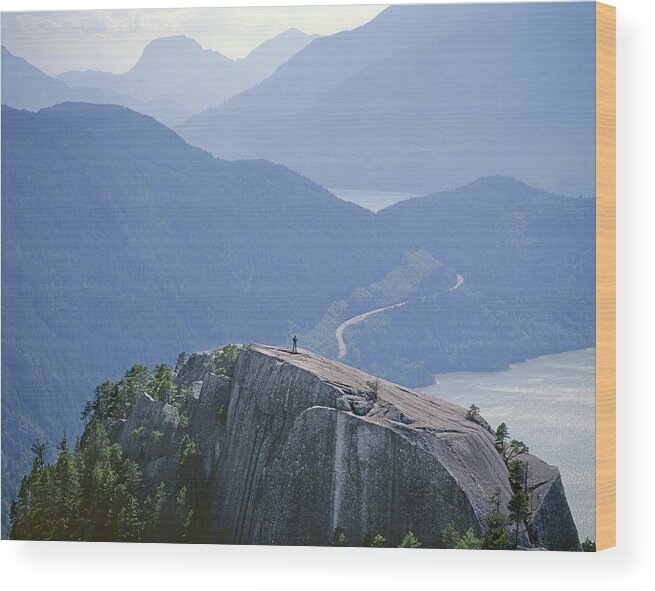South Summit Wood Print featuring the photograph 1M2918 South Summit Stawamus Chief from Second Summit by Ed Cooper Photography