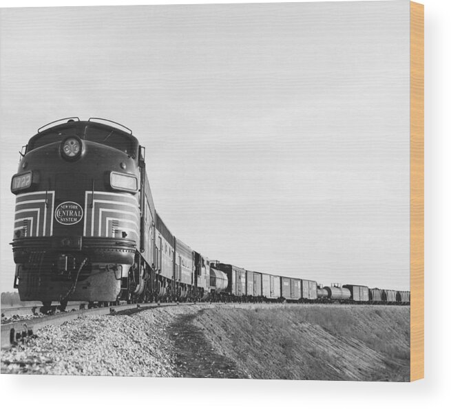 Historic Wood Print featuring the photograph Historic Freight Train #2 by Omikron