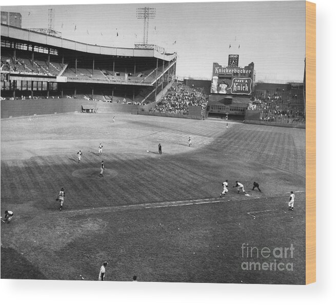 1957 Wood Print featuring the photograph New York Polo Grounds #4 by Granger