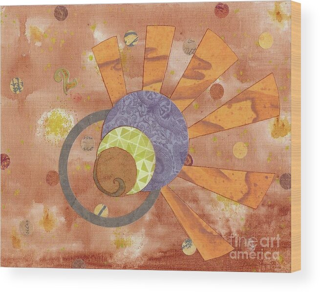 Orange Wood Print featuring the mixed media 2Life by Desiree Paquette