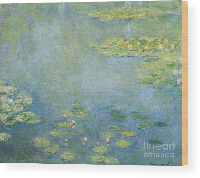 Waterlilies Wood Print featuring the painting Waterlilies by Claude Monet