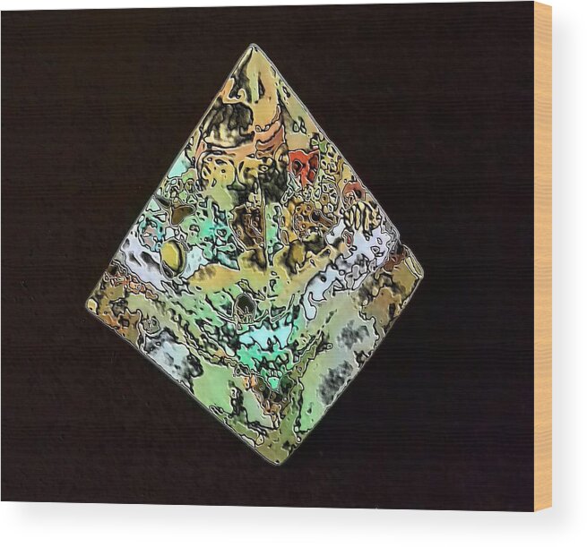 Digital Art Wood Print featuring the digital art Abstract Orgone #7 by Belinda Cox