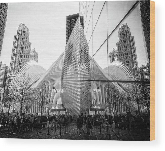 911 Wood Print featuring the photograph 911 Memorial by Alan Raasch