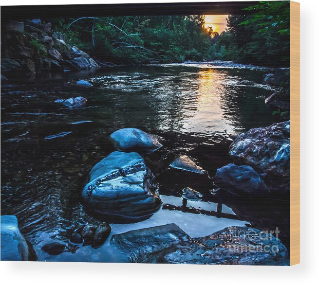 Stones Wood Print featuring the photograph A Browns River Sunset by James Aiken