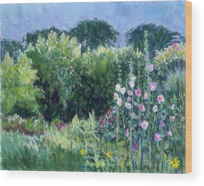 Monet Wood Print featuring the painting A Walk in the Garden by Tara Moorman