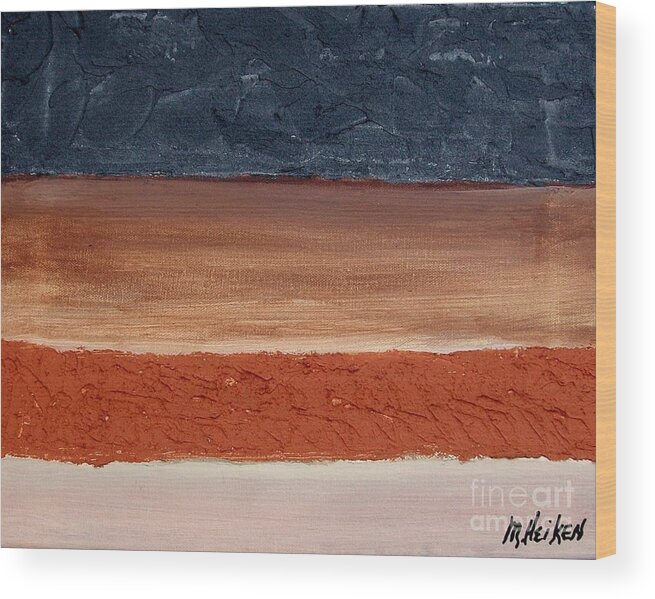 Painting Wood Print featuring the painting Abstract Of Texture by Marsha Heiken