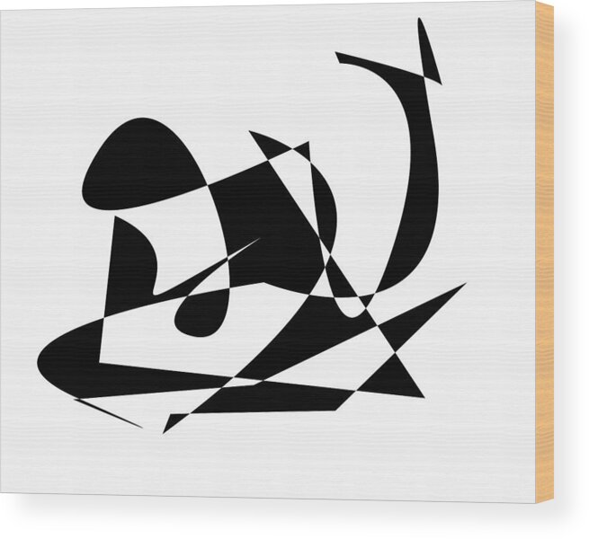 Abstract In The Living Room Wood Print featuring the digital art Action Hero by David Bridburg