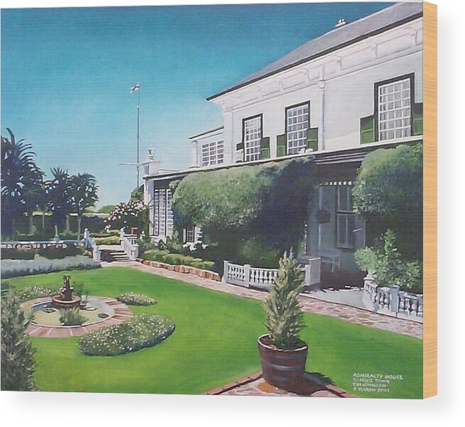 Admiralty House Wood Print featuring the painting Admiralty House by Tim Johnson