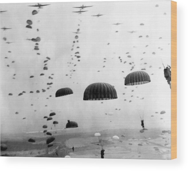 #faatoppicks Wood Print featuring the photograph Airborne Mission During WW2 by War Is Hell Store