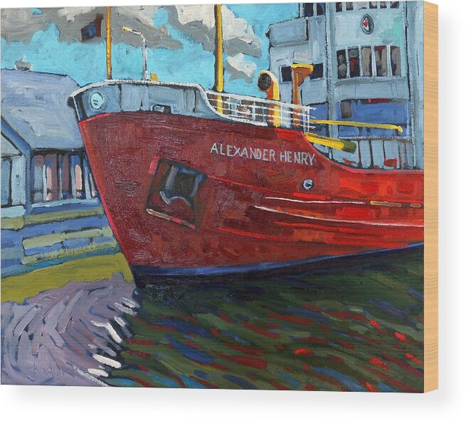 Alexander Wood Print featuring the painting Alexander Henry by Phil Chadwick