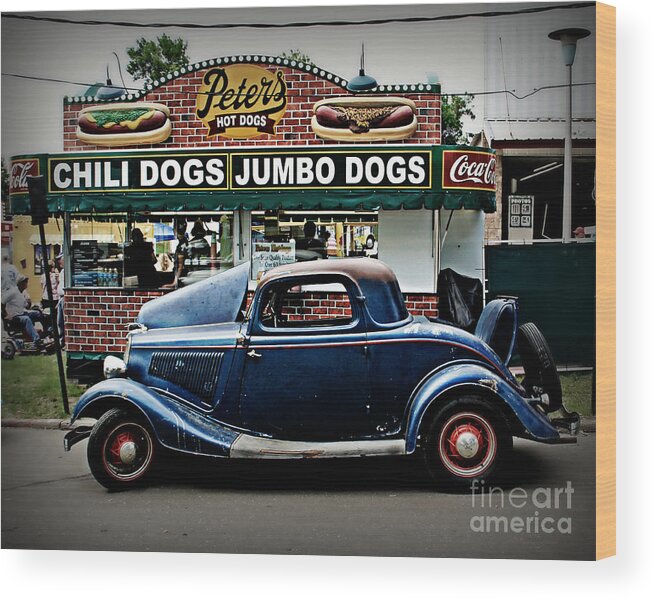Car Wood Print featuring the photograph At Peter's by Perry Webster