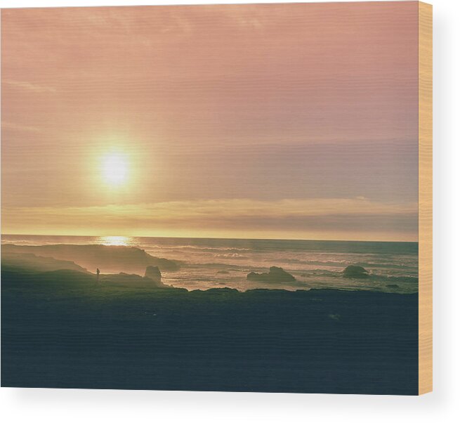 Mendocino Wood Print featuring the photograph At The Edge by Nisah Cheatham