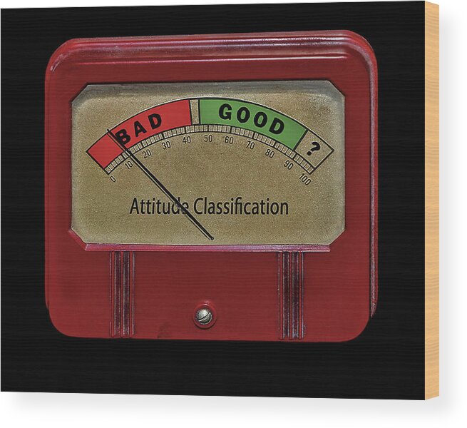 Rudeness Wood Print featuring the photograph Attitude Meter by Phil Cardamone