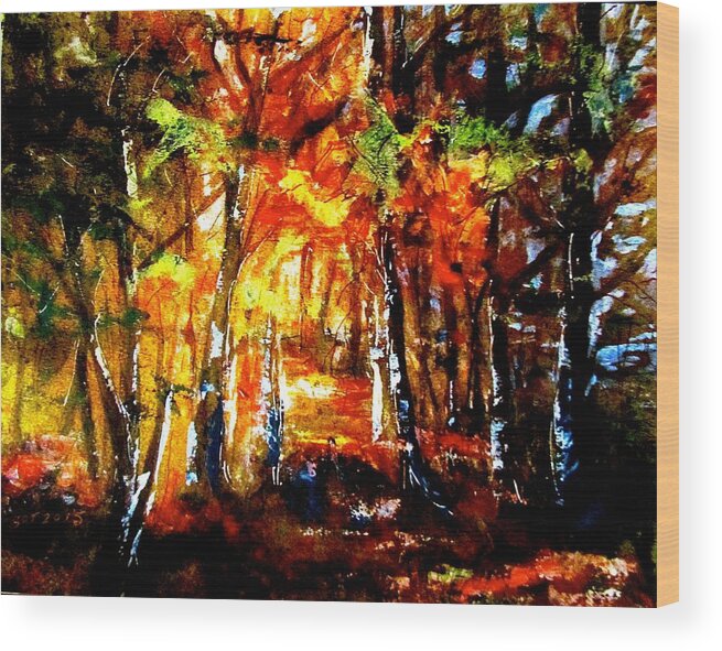 Fall Wood Print featuring the painting Autum Wood by Barbara O'Toole