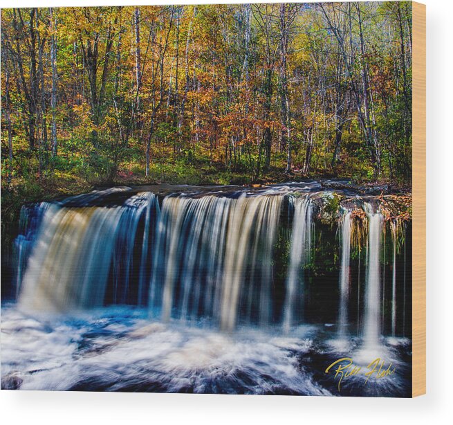 Flowing Wood Print featuring the photograph Autumn Afternoon at Wolf Creek by Rikk Flohr