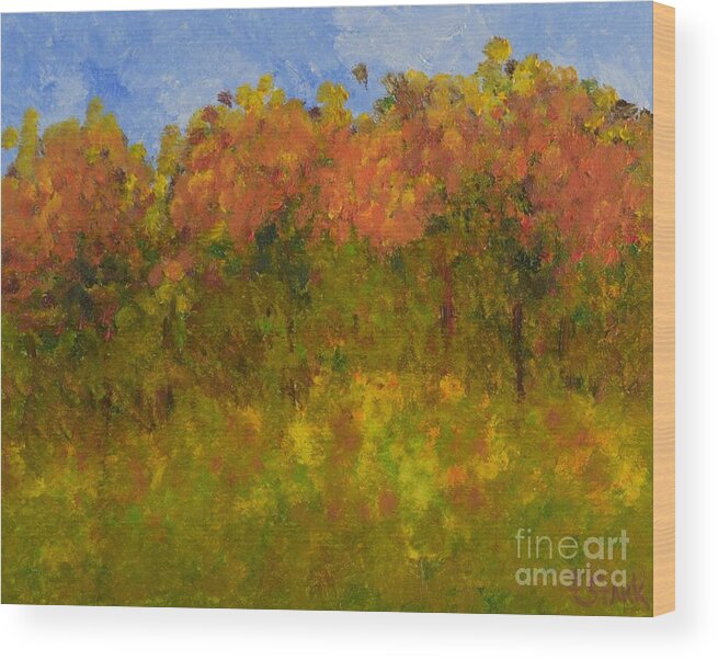  Wood Print featuring the painting Autumn Beauty by Barrie Stark