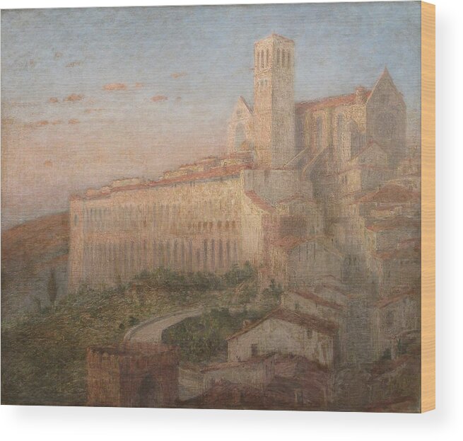 Basilica Of San Francesco D'assisi Wood Print featuring the painting Basilica of San Francesco by MotionAge Designs
