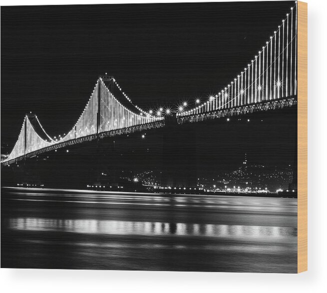 Bridge Wood Print featuring the photograph Bay Bridge by Rand Ningali