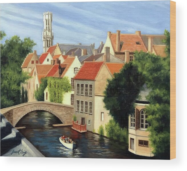 Bruges Wood Print featuring the painting Beautiful Bruges by Janet King