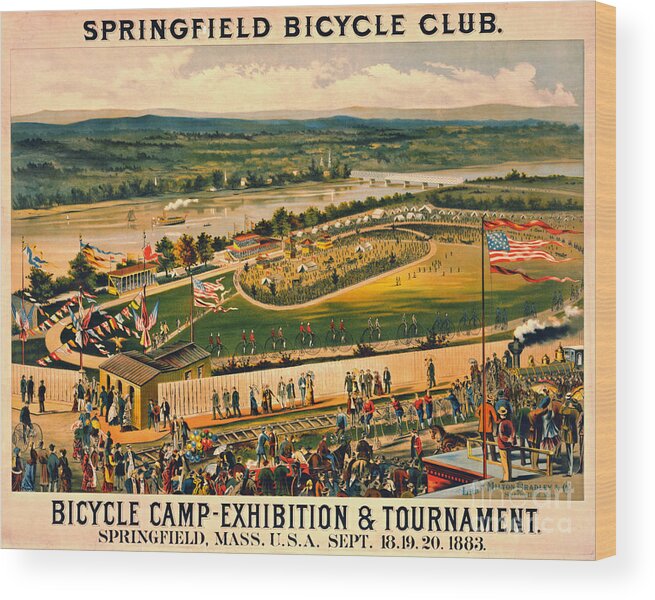 Bicycle Camp 1883 Wood Print featuring the photograph Bicycle Camp 1883 by Padre Art