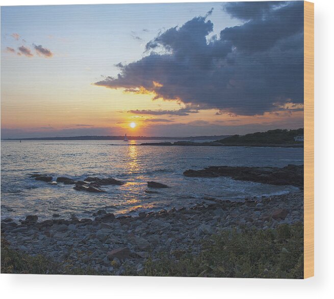 Rhode Island Wood Print featuring the photograph Blue Hour Newport by Marianne Campolongo