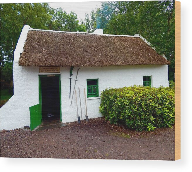 Ireland Wood Print featuring the photograph Bog cottage by Sue Morris
