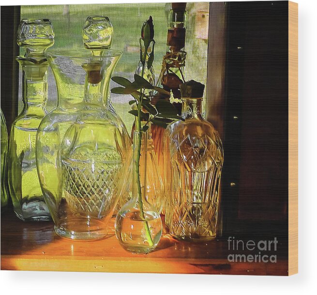 Bottles Wood Print featuring the photograph Bottles by JB Thomas