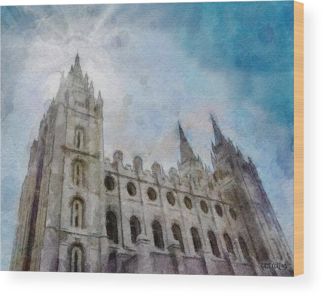 Lds Wood Print featuring the painting Brightly Beams by Greg Collins