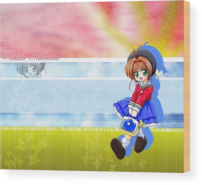 Cardcaptor Sakura Wood Print featuring the digital art Cardcaptor Sakura by Maye Loeser