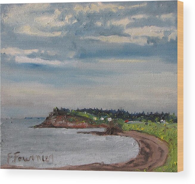 Fournier Wood Print featuring the painting Caribou Beach Pictou NS Canada by Francois Fournier