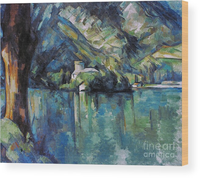 1896 Wood Print featuring the painting Annecy Lake, 1896 by Paul Cezanne