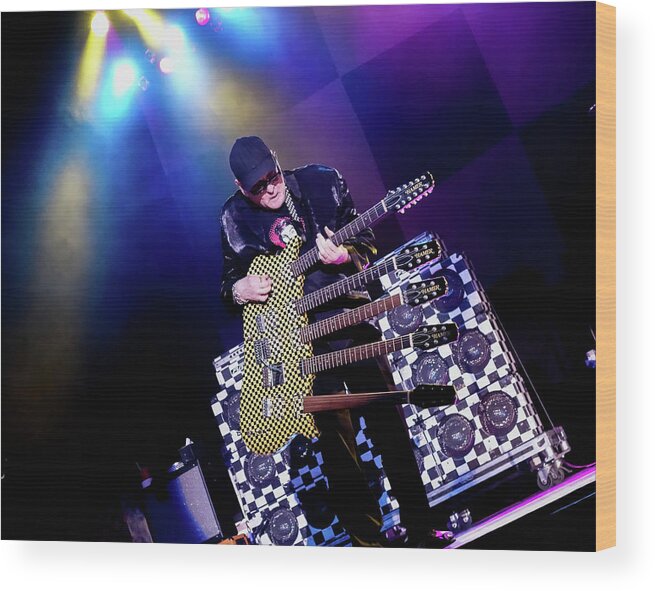 Checkerboard Wood Print featuring the photograph Cheap Trick Rick Nielsen by Kip Krause