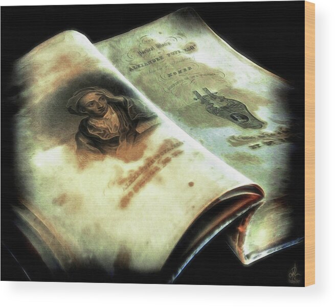 Book Wood Print featuring the photograph Cherished Old Book by Pennie McCracken