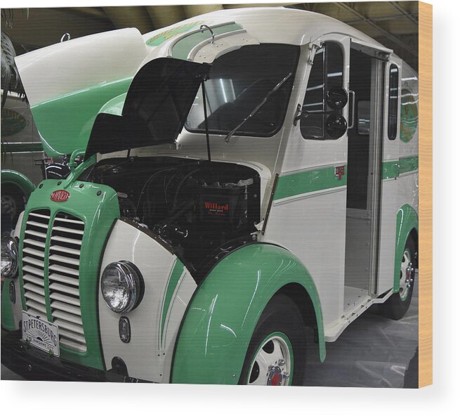 Truck Wood Print featuring the photograph Classic 1957 Divco Dairy Truck by DB Hayes