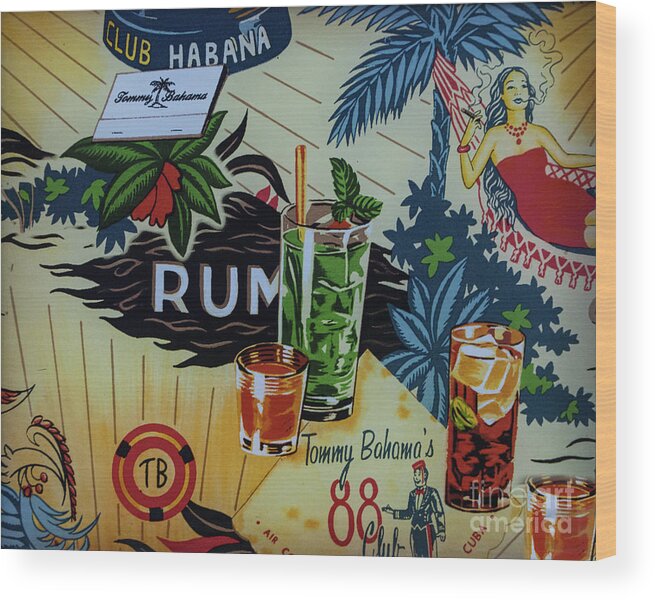 Tommy Bahama Wood Print featuring the photograph Club Habana by Dale Powell