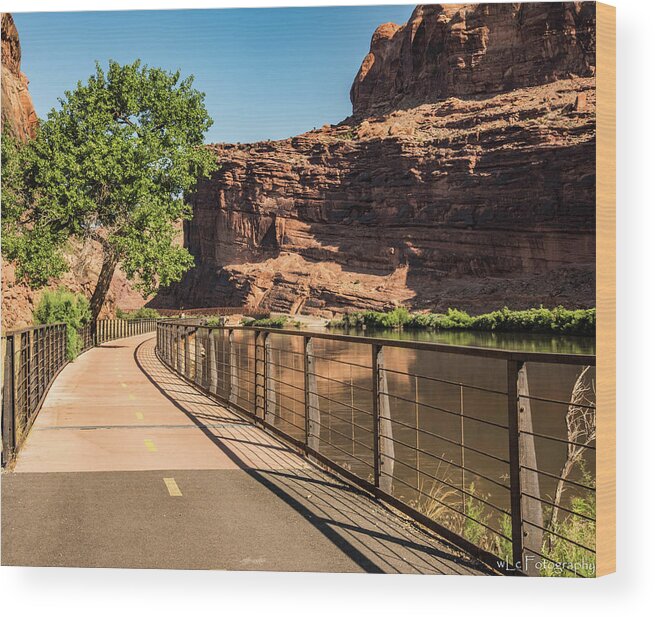  Wood Print featuring the photograph Colorado River Walk, Moab, UT by Wendy Carrington