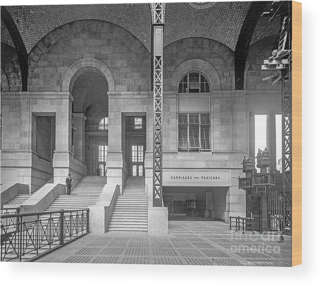 Penn Wood Print featuring the photograph Concourse exit to 33rd St by Russell Brown
