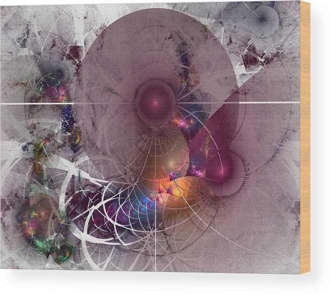 Confetti Wood Print featuring the digital art Confetti - Fractal Art by Nirvana Blues