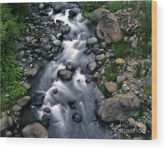 Creek Wood Print featuring the photograph Creek Flow by Peter Piatt