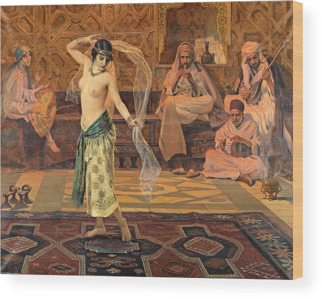 Otto Pilny Wood Print featuring the painting Dance of the Seven Veils by Otto Pilny