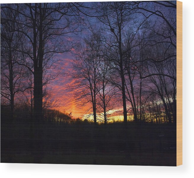 Sunset Wood Print featuring the photograph Day's End by Alan Raasch