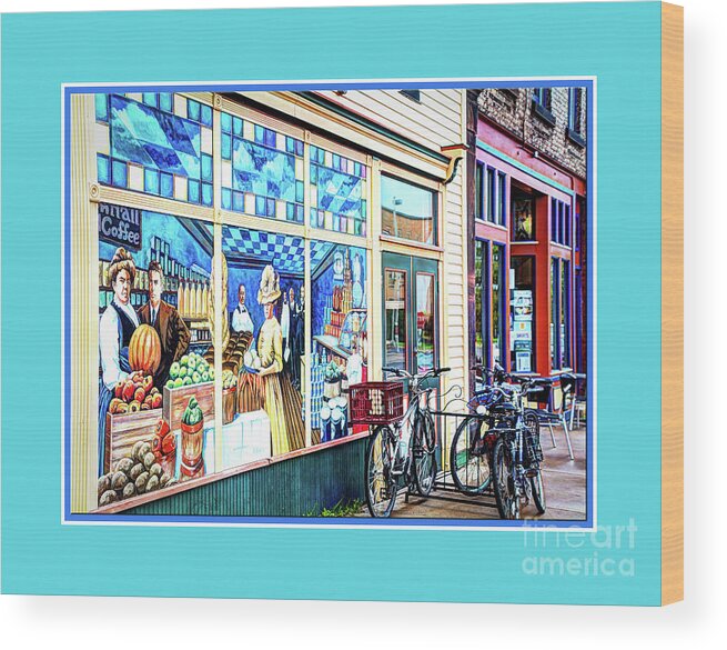 Island Wood Print featuring the photograph Dhooge's Grocery Store Mural #11 by Deborah Klubertanz