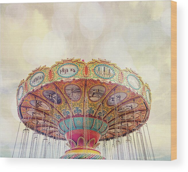 Carnival Wood Print featuring the photograph Dreamer - Nostalgic Summer Carnival by Melanie Alexandra Price